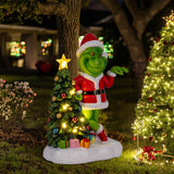 YDKOJGW Solar Garden Outdoor Statues with Christmas Tree and LED Lights,Lawn Christmas Decorations Statues for Patio,Balcony,Yard Ornament,Unique Housewarming, Birthday Gifts for Mom Grandma
