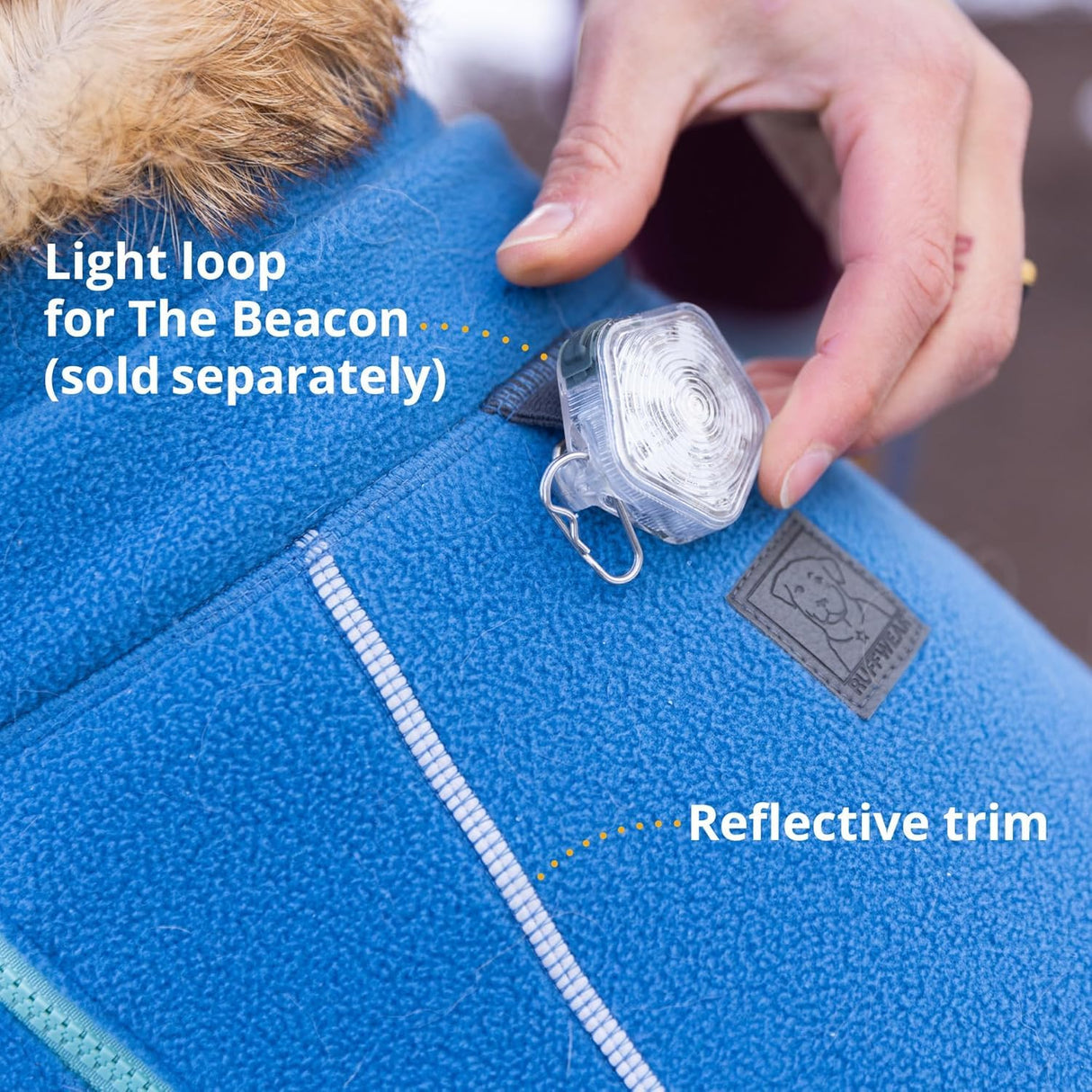 Ruffwear, Climate Changer Fleece Dog Jacket, Sleeved Silhouette for Core Heat, Quick‑Dry Fleece, Full‑Length Zip, Reflective Trim, Strata, Medium