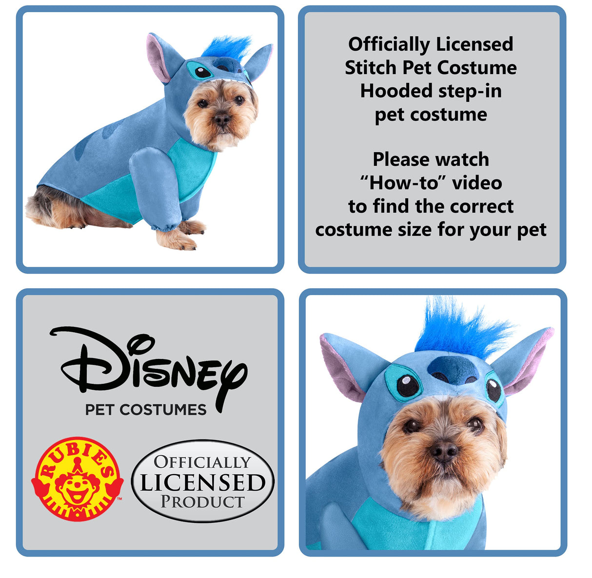 Rubies Disney Lilo & Stitch: Stitch Pet Costume For Dogs or Cats, Large