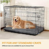 ZAKAPAWS Dog Crate Pad for Large Dog - 35x23 Memory Foam Dog Bed, Washable & Anti-Slip Dog Bed Mat, Ultra Soft Kennel Pad for Dogs Cozy Sleeping Mat, Grey