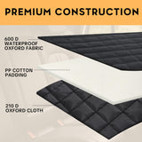 HOMBYS Detachable 2-in-1 Back Seat Extender for Dogs, Full-Coverage Pets Car Seat Cover & Storage Organizer, Waterproof Seat Protector for Cars, TruVs, Trucks (with Zipper Combination, Large)