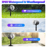 Halloween Christmas Projector Lights Outdoor, RGBW Ocean Wave LED Light Projector with Remote & Timer, IP65 Weatherproof for Yard, House Parties, Bedroom Ceiling Decor (Holiday Gift Idea)