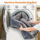 Dog Bed for Small Dogs Washable, Super Soft Durable Cat Bed, Warming Soft Calming Puppy Bed Pet Bed with Anti-Slip Bottom, Grey, 20 x 19 x 6inch