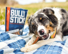 Load image into Gallery viewer, Wild Wolf 12-inch Angus Bully Sticks (8oz./~5 Sticks) Healthy, All-Natural, Long-Lasting Dog Chew Bones - Low Odor - Mixed Thickness - Lab-Tested, Hand-Inspected and Packed with Love in The USA

