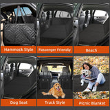 MIROZO Dog Car Seat Cover for Back Seat,Back Seat Extender for Dogs,600D Heavy Dog Seat Cover,Pet Seat Protector,Large Space Travel Bed for Dog with 3-Fold Bottom for Car Mid-Size SUV/Small Truck