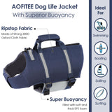 AOFITEE Dog Life Jacket, Dog Life Vest with Zipper and High Flotation, Reflective Dogs Swimming Vest, Adjustable High Buoyancy Pet Swimsuit Lifesaver for Small Medium and Large Dogs, L