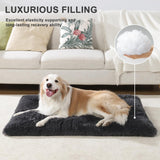 Vonabem Large Dog Bed XL, Washable Dogs Crate Pad 42 Inch, Plush Soft Pet Mats for Sleeping, Anti Slip Kennel Pads 41 * 27 inch Dark Grey