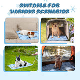 Nuanchu Dog Stroller Cooling Mat Waterproof Outdoor Pet Cooling Mat Washable Summer Cat Sleeping Blanket for Pet Stroller(11.81 x 19.69 Inches,Snowflake)