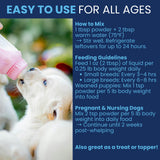 Under the Weather Puppy Milk Replacement Formula + Colostrum for Dogs & Puppies | Goat Milk Replacer Powder | Goat-Based Formula with Colostrum for Immune & Digestive Support - 12 oz