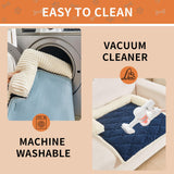 HAOMAIJIA Dog Couch Bed for Medium Dogs, Non Slip Pet Couch Covers for Sofa Thick Soft Washable Dog Couch Cover Protector All Seasons Universal Dogs and Cats Bed Mat (Navy Blue, Medium)