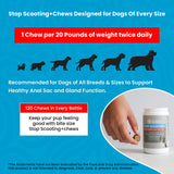 PawMedica Dog Anal Gland Chews to Stop Scoot for Dogs - Anal Gland Dog Constipation Relief - Recommended Dog AnalGland Support Chews Fiber - Fiber Supplement for Dogs (120 Dog Pumpkin Chews)
