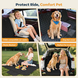 Eamefia Dog Car Seat Cover for Back Seat,New Upgraded Thickened Dog Car Seat Cover,Waterproof and Wear-Resistant Bench Back Seat Cover with Non-Slip Pad,Universal Size Fits Cars, Trucks, SUVs