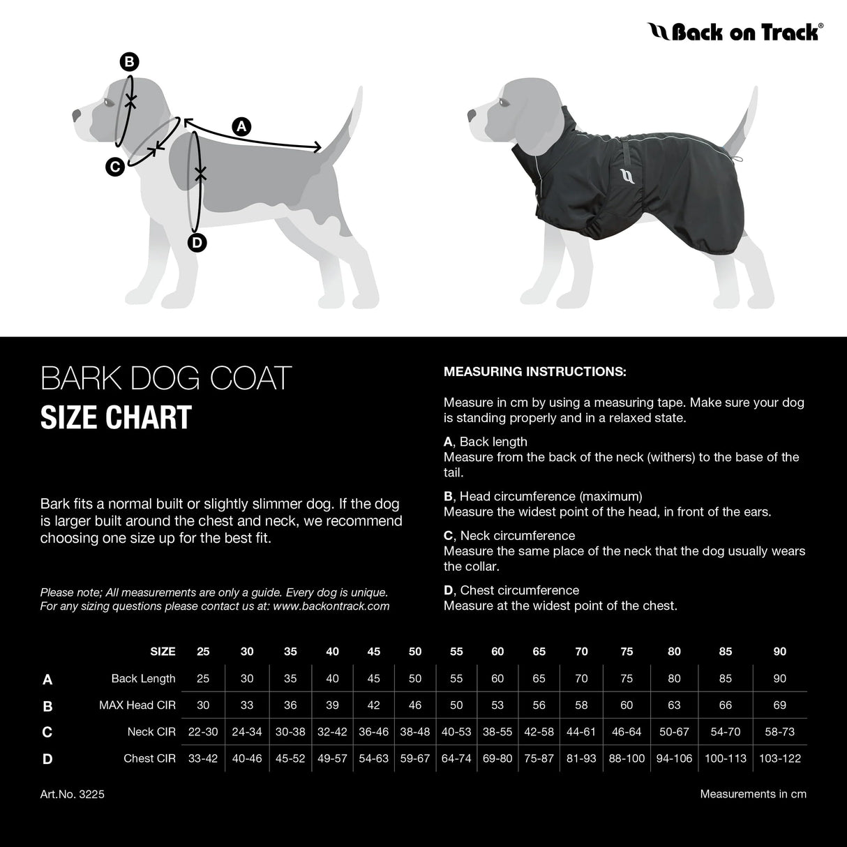 Back on Track Bark Therapeutic High Tail Set Dog Coat with Reflective Details for Safety - Ultimate Comfort & Protection for Active Dogs, Grey, 45cm (18") - S3