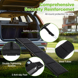 FAHKNS Dog Ramp for Car, 71" x 17" Extra Long Wide Folding Pet Ramp, Non-Slip Rug Surface, Aluminum, Black, Up to 300 LBS