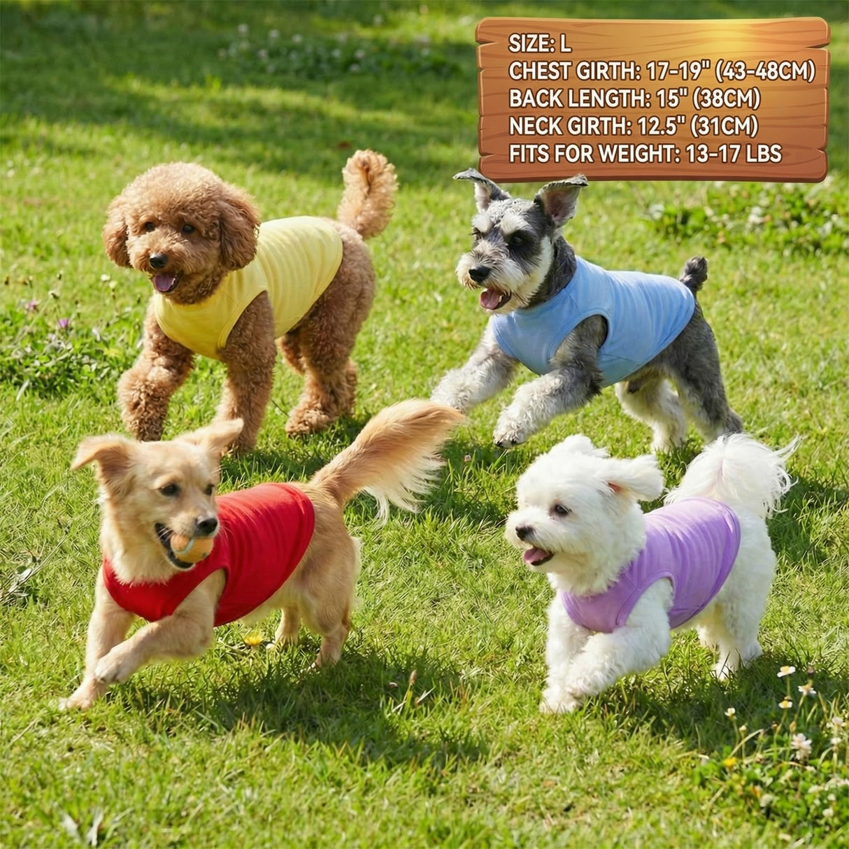 Hillban 9 Pcs Dog Shirts for Small Dogs Colorful Summer Sleeveless Dog T Shirts Stretchy Cute Blank Puppy Tank Top Cotton Breathable Pet Vest Comfort Dogs Clothes Pet Outfit for Daily Wear