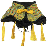 apott Dog Cloak Costume Cat Cape with Tassel Chinese Pet Apparel for Small Medium Large Puppy Kitten Halloween Christmas Yellow, 3XL
