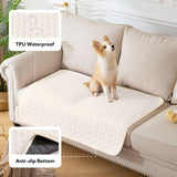 Soulbond Cooling Mat for Small Dogs - 25"x35" Washable Cooling Pad for Dogs & Cats, QMAX>0.3, Anti-Slip Bottom, Portable Summer Cool Pet Bed Pad for Outdoor/Indoor/Cars/Travel Use, Pearl White