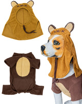 Bear Pet Costume Ears Hat Sweater Furry Clothes Cute Halloween Cosplay Costumes for Small Medium Large Dogs Cats (Large)