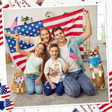 Sanwuta 48 Pcs 4th of July Dog Bandanas for Pets Dog Bandanas Gifts Independence Day Scarf Washable Triangle American Flag Patriotic Puppy Bibs Adjustable Kerchief for Pet Accessories Washable Scarves