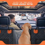 Hard Bottom Back Seat Extender for Dogs – Waterproof Quilted Dog Hammock with Side Protection, Non-Slip, Heavy Duty Pet Seat Cover for Cars, SUVs & Trucks