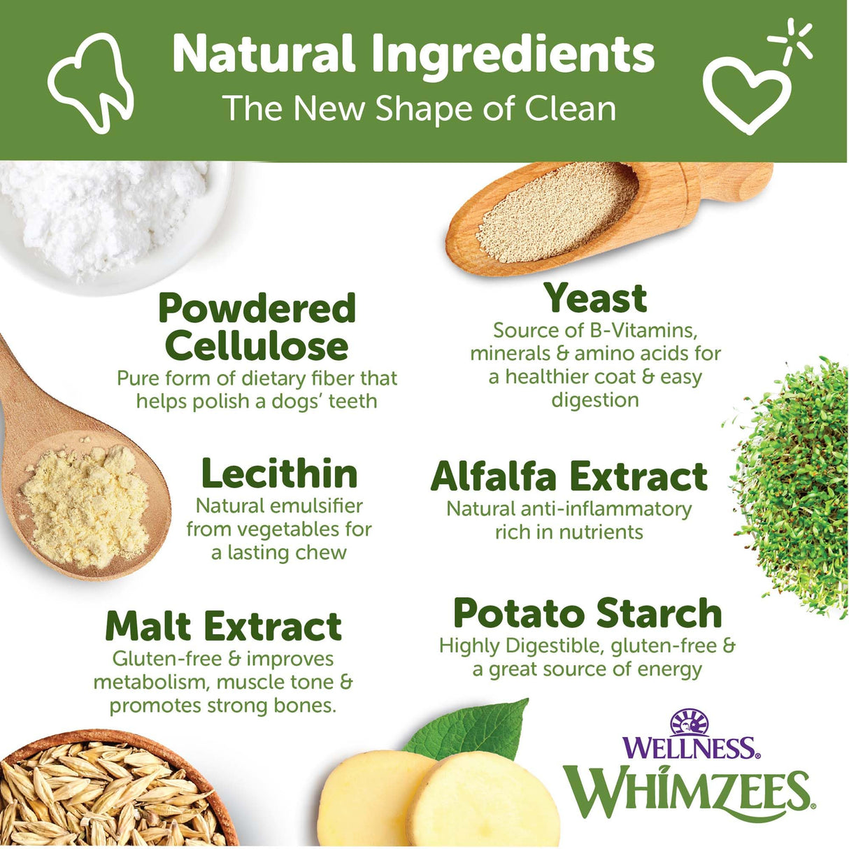 WHIMZEES Wellness Alligator Dog Dental Treats, Natural Chews, Small Size, (24 Count)