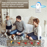 Ultrasonic Pest Repeller Indoor 6 Pack Mouse Rodent Repellent Ultrasonic Plugin Mice Repellent for House, Spider Roach Deterrent Repeller Device Garage Attic IPQ3