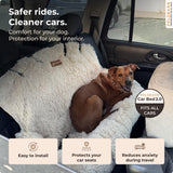 Pelsbarn Soft Comfortable Dog Protecting Car Bed 2.0 Large (Beige)