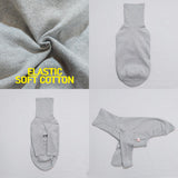 D Doggy Star Italian Greyhound Clothes Flexible T Shirts Whippet for Dogs (L,Solid Grey)