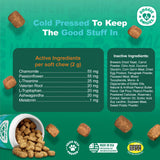 Doggie Dailies Calming Chews, Melatonin & Chamomile for Stress Relief, Relaxation & Anxiety (Peanut Butter, 225 Soft Chews)