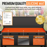 22” Silicone Griddle Mat for Blackstone - Heavy-Duty Food-Grade Griddle Cover & Full Surface Protection, Waterproof, Rust & Dust-Proof, Essential Blackstone Griddle Accessories for Outdoor BBQ