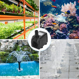 alizzy 400GPH 25W Submersible Water Pump, Auto Shut-off Water Fountain Pump with 6.5ft. High Lift and 4.92 ft Tubing for Fountain, Aquarium, Hydroponic, Pond, Fish Tank, Pet Fountain, Water Feature