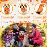 Clysee 100 Pcs Fall Thanksgiving Dog Bandana Bulk with Sayings Pet Triangle Scarf Bibs Washable Puppy Kerchief Adjustable Grooming Supplies for Small Medium Large Dog Cat Costume Accessories