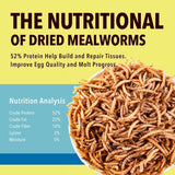 WormsFarm 5lb Dried Mealworms for Chickens Treats for Laying hens,Bluebirds,Quail,Chicken Food