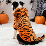 Topbuti Dog Halloween Tiger Costume Pet Funny Cosplay Clothes Dog Hoodies Sweaters Cat Coat Warm Winter Sweaters Outfits for Small Medium (Medium)