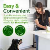 Dog Greens Superfood Multivitamin Powder - Dog Vitamins and Supplements, Organic Kelp, Spirulina, Sea Moss for Homemade Food, Kibble and Raw Meals, Energy, Immune, Joint & Skin Support for All Ages