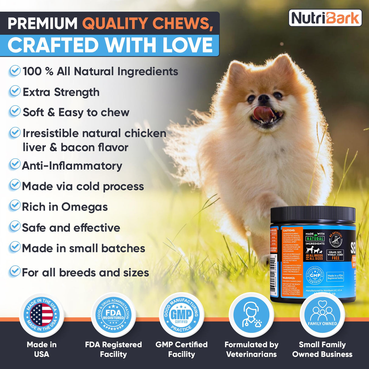Glucosamine for Dogs -1000mg- Senior Dog Joint Supplement -Advanced Hip & Joint Support Chews w/Glucosamine, Chondroitin, MSM, Turmeric & Omega 3 for Pain & Inflammation Relief, Improved Mobility