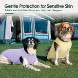 Kuoser 2 Pack Dog Shirts UPF 50+ UV Sun Protection, Lightweight Quick Dry Dog T Shirts for Small Medium Large Dogs, Breathable Pet Vest Dogs Tshirt Pet Clothes for Indoor Outdoor, Purple & Yellow S