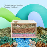Niteangel Visible Hamster Digging Box for Syrian Dwarf Roborovski Campbell Hamsters Gerbils Mice Lemmings Degus or Other Small-Sized Pets (Burlywood)