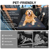 Anti-Scratch&Chewers Dog Car Seat Protector with Soft&Durable Vegan Tech Fabic, Waterproof Pet Bed or Back Seat Cover for Dogs, Easy Wipe-Clean and Versatile for Travel,Home,Outdoor (Gray,51‘’×24‘’)
