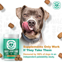 Load image into Gallery viewer, Doggie Dailies, Hip and Joint Supplement for Dogs, Glucosamine Chondroitin, Premium Hip and Joint Chews for Dogs All Breeds &amp; Sizes, Dog Vitamins and Supplements, (Peanut Butter) 225 Chews

