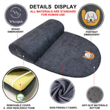 Whoopub Dog Bolster Pillow for Large Dogs, Benefit for Cervical Vertebra and Neck, Easy to Carry When Traveling, with High Resilience Foam, Machine Washable Cover＆Easy to Clean (Dark Gray, Large)