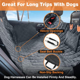 PETURE Car Hammock for Dogs Back Seat – 100% Waterproof Heavy Duty 600D Oxford Dog Backseat Cover, Scratch-Proof & Nonslip Dog Hammock for Car, Multi-use Back Seat Dog Hammock, and for Trucks & SUVs