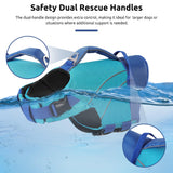 Queenmore Dog Life Jacket Large, Pet Pool Float with Chin Float, Large Dog Life Vest for Swimming, Adjustable Ripstop Pet Life Vest for Water at Pool, Beach, Boating (Blue,XL)