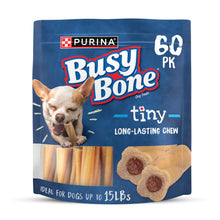 Load image into Gallery viewer, Purina Busy Bone Adult Toy Breed Dog Chew Bone Treats, Tiny - 60 ct. Pouch
