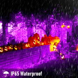 POTIVE 2 Pack Purple Solar Halloween Lights, Total 151ft 400 LED Purple String Lights Outdoor Waterproof, 8 Modes Purple Solar Lights Outdoor for Halloween Yard Tree Christmas Decorations