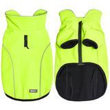 Blueberry Pet Windproof Waterproof Reflective Softshell Dog Jacket, Neon Yellow, Size 16
