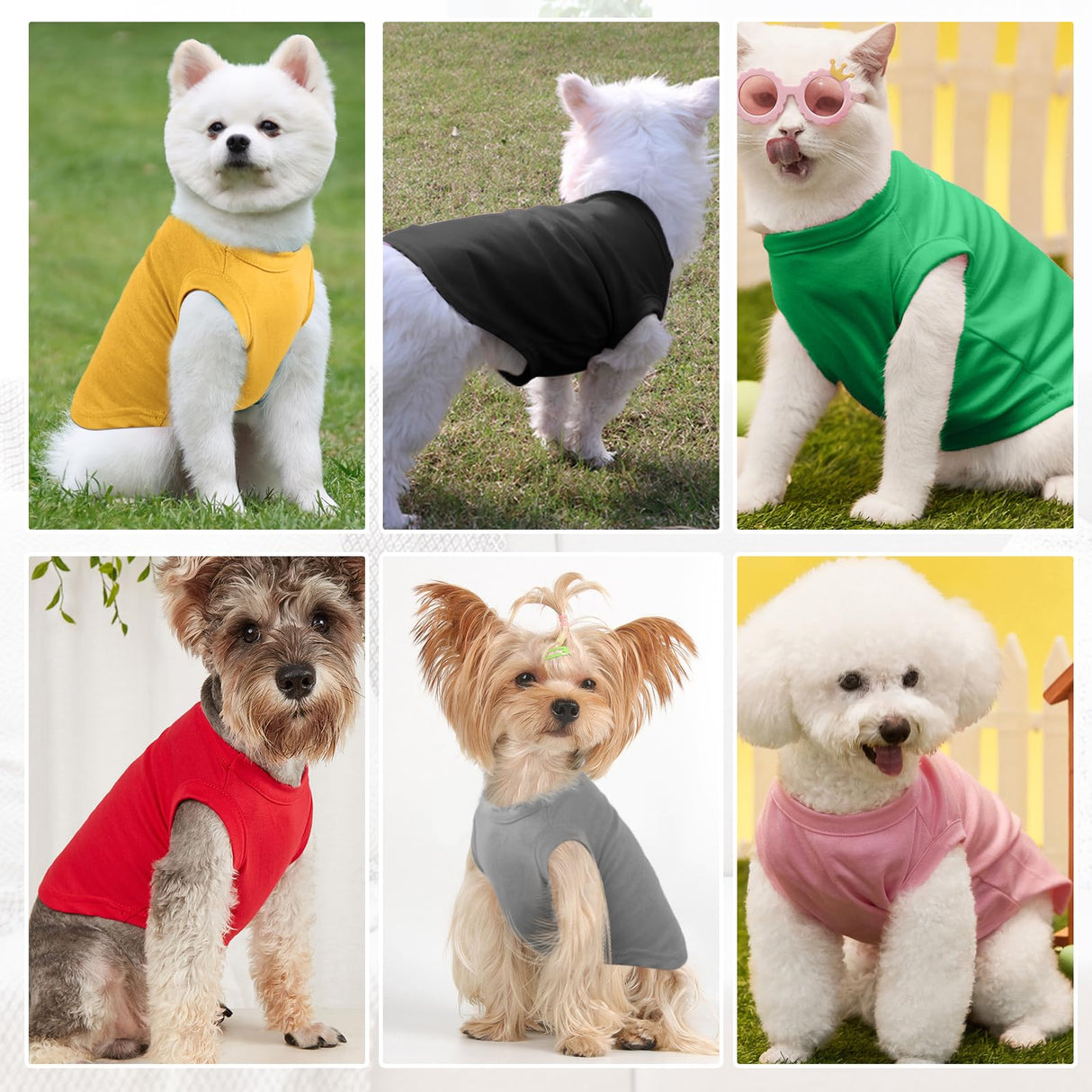DegGod Custom Dog T-Shirts with Name/Photo/Logo Text for Dogs, Yellow Breathable Personalized Print Name Pet Vest Clothes Summer Clothing Pullover for Pet Puppy Cats Kitten (XXXL, Yellow)