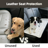 Ailidso Dog Car Seat Cover, Pet Couch Covers for Car and Sofa, Non-Slip Backseat Pet Bed Mat, Machine Washable, Soft Plush Travel Seat Protector with Portable Storage Bag (White,23.6''×70'')