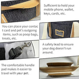 Dog Purse Carrier with Soft Pillows，Dog Tote Bag with Pockets and Secure Harness Clip,17 * 9.5 * 9inches for Small Dogs and Puppies,Outing,Travel,Vet