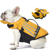 Dog Life Jacket, Cute Wings Adjustable Dog Life Vest with Chin Float and Handle for Swimming Boating Reflective High Buoyancy Swim Float Vest for Small Medium Large Dogs (Yellow, XL)